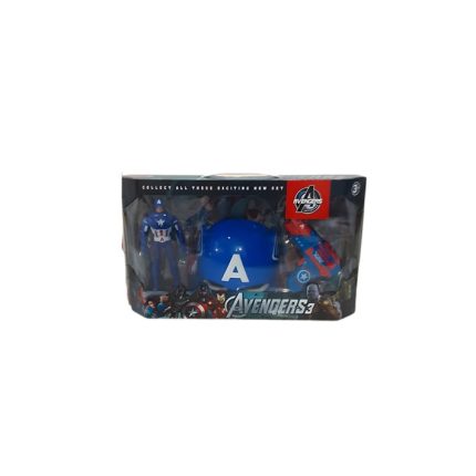  مجسّم كابتن أمريكا مع خوذة – لعبة الأبطال الخارقين